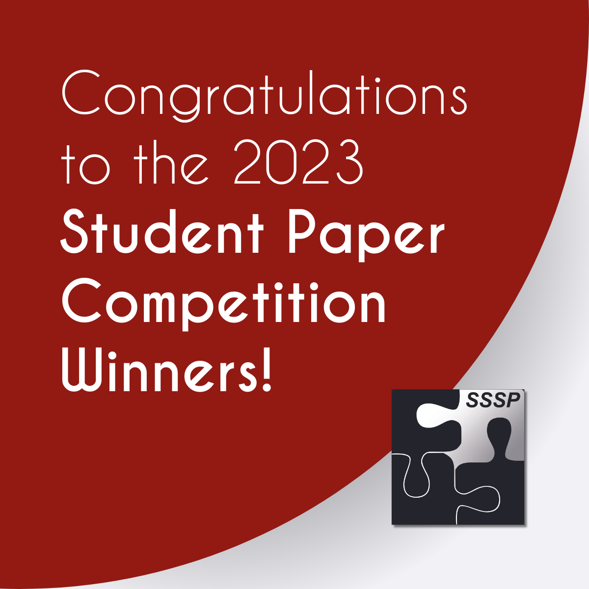 Congratulations Student Paper Award Winners
